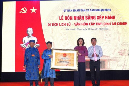 Xã Tân Nhuận Đông: Đón Bằng xếp hạng Di tích cấp tỉnh Đình An Khánh