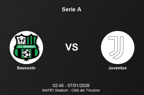 Nhận định Sassuolo vs Juventus - Serie A: Juventus nỗ lực củng cố vị trí trong top 4