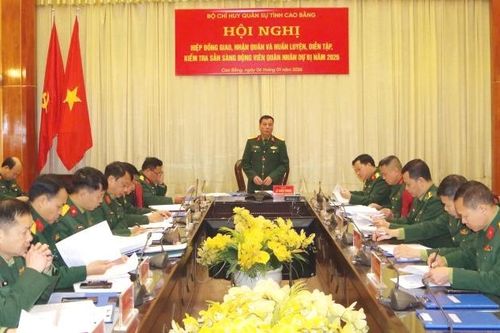 Hiệp đồng đồng tuyển quân và huấn luyện, diễn tập, kiểm tra sẵn sàng động viên quân nhân dự bị năm 2026