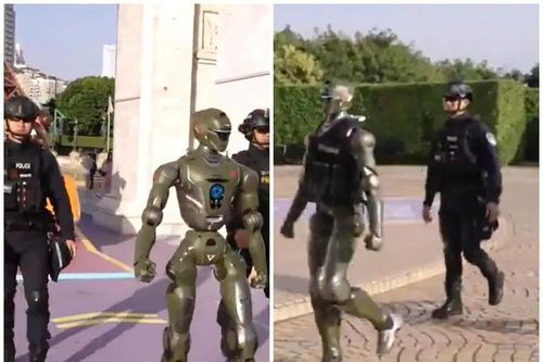 Robot 'kẻ hủy diệt' tuần tra cùng cảnh sát Trung Quốc