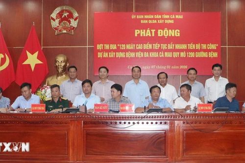 Tăng tốc thi công Dự án Bệnh viện đa khoa Cà Mau