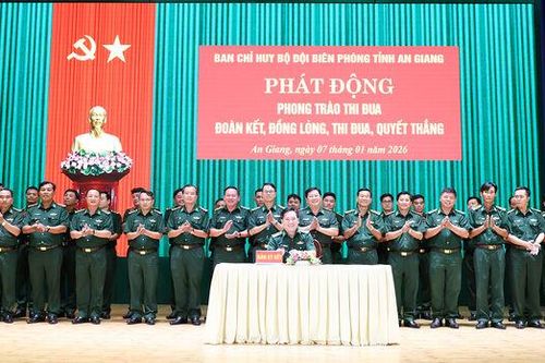 Bộ đội Biên phòng tỉnh An Giang thi đua 'Đoàn kết, đồng lòng, thi đua, quyết thắng'