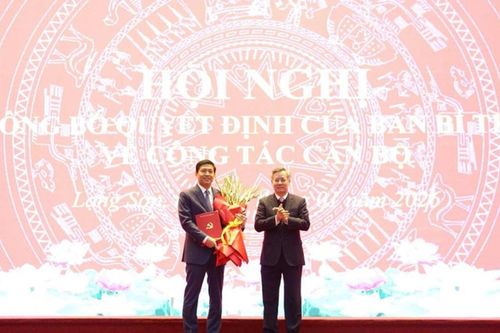 Ông Vũ Hoàng Anh giữ chức Phó Bí thư Tỉnh ủy Lạng Sơn
