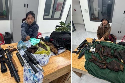 Phát hiện 2 người đàn ông mang theo súng hơi săn bắt động vật hoang dã