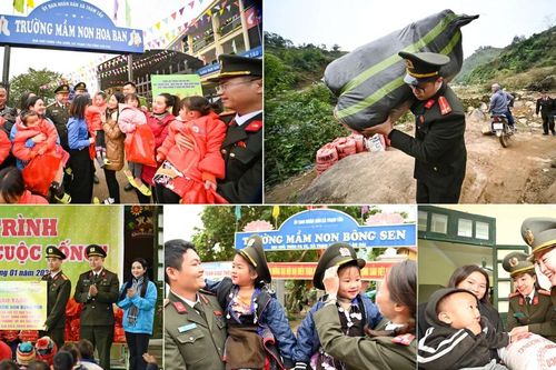 Công an Hà Nội 'cõng' cặp sách, áo ấm vượt đèo núi, tặng hơn 600 triệu đồng tới các em học sinh Lào Cai