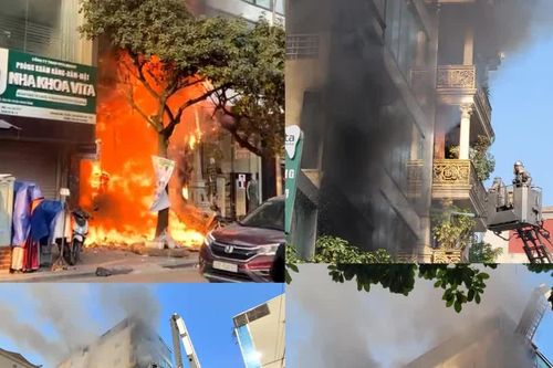 Cháy lớn tại ngôi nhà cao tầng trên phố Lê Lợi, phường Hà Đông