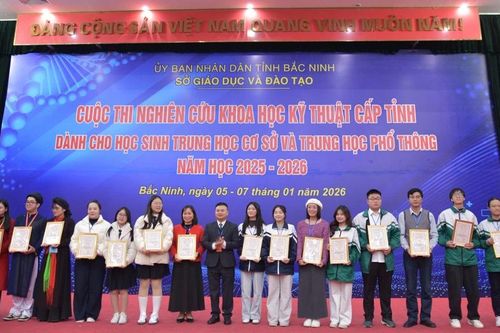 Trao 9 giải Nhất Cuộc thi nghiên cứu KHKT cấp tỉnh Bắc Ninh năm học 2025 - 2026