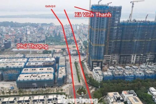 Toàn cảnh khu vực xây hầm qua sông Hồng gần 22.000 tỷ đồng