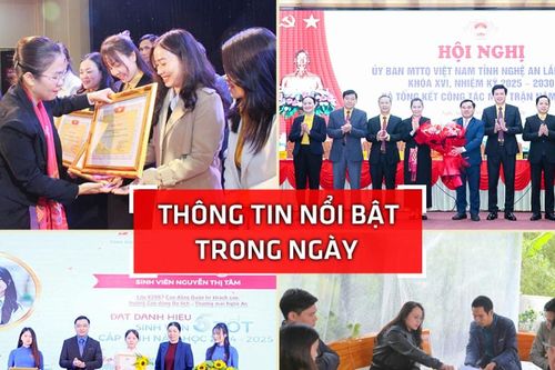 Nghệ An: Thông tin nổi bật ngày 8/1