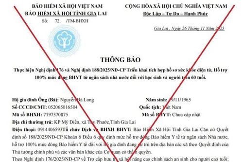 Gia Lai cảnh báo tình trạng gọi điện, giả mạo văn bản cơ quan bảo hiểm xã hội