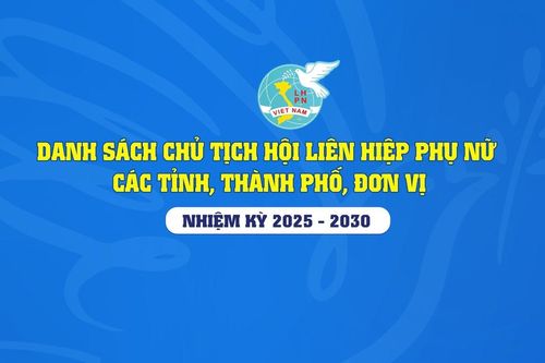 Infographic: Danh sách Chủ tịch Hội LHPN các tỉnh, thành phố, đơn vị nhiệm kỳ 2025-2030