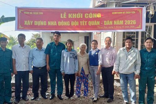 Xã Thoại Sơn xuất quân thực hiện các hoạt động Tết Quân - Dân năm 2026