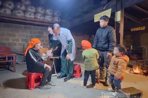 Đồn Biên phòng Sơn Vĩ giúp dân ứng phó rét hại, bảo vệ đàn vật nuôi