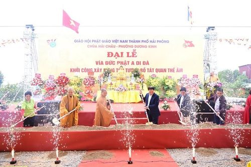 Hải Phòng: Lễ khởi công xây dựng tôn tượng Bồ-tát Quán Thế Âm cao 25m tại chùa Hải Châu