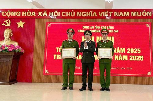 Công an phường Nùng Trí Cao triển khai nhiệm vụ năm 2026