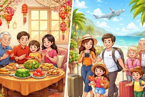 Tết nên đi du lịch hay ở nhà sum vầy cùng gia đình?
