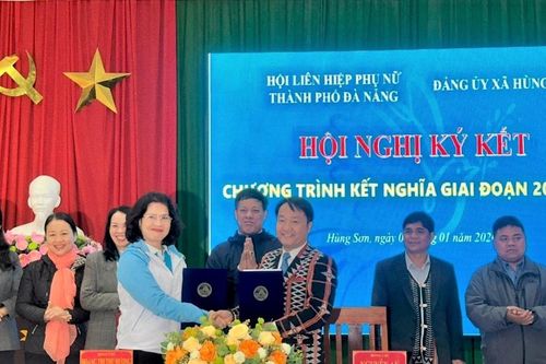 Hội Liên hiệp Phụ nữ thành phố Đà Nẵng kết nghĩa với Đảng ủy xã Hùng Sơn