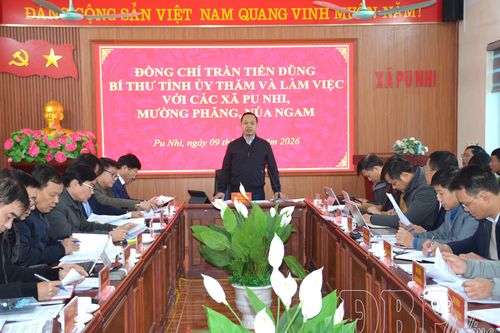 Bí thư Tỉnh ủy Trần Tiến Dũng thăm, làm việc với 3 xã: Mường Phăng, Pu Nhi và Núa Ngam