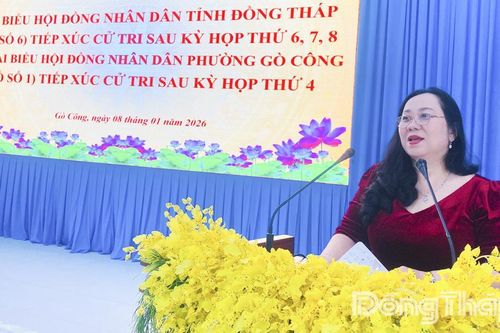 Đại biểu HĐND tỉnh Đồng Tháp tiếp xúc cử tri phường Gò Công