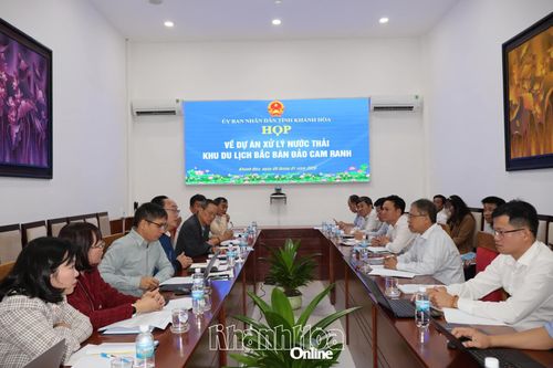 Tháo gỡ vướng mắc dự án xử lý nước thải Khu du lịch Bắc bán đảo Cam Ranh
