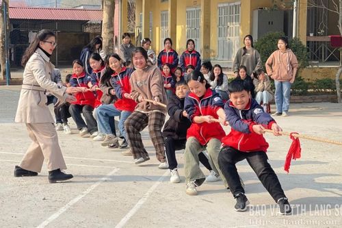 Trường học đón xuân