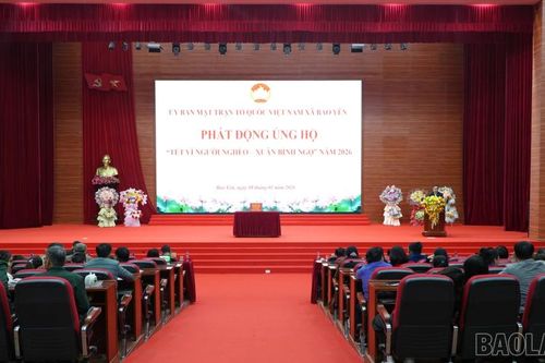 Ủy ban MTTQ Việt Nam xã Bảo Yên phát động ủng hộ 'Tết vì người nghèo – Xuân Bính Ngọ' năm 2026