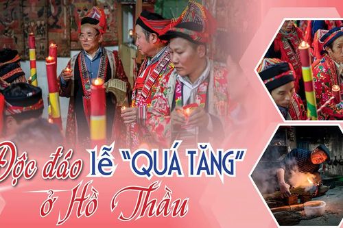 Độc đáo lễ quá tăng ở Hồ Thầu