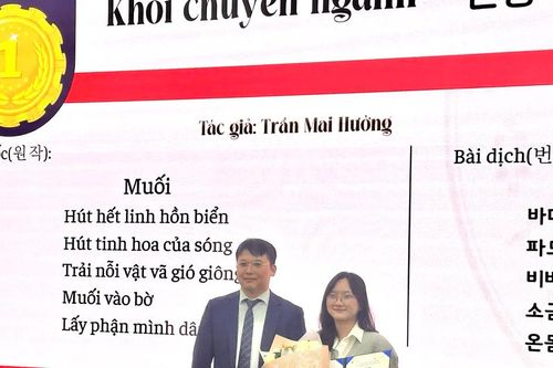 Nguyễn Huỳnh Khánh Ngọc đạt giải nhất cuộc thi Biên dịch văn học Việt-Hàn, Hàn-Việt 2025
