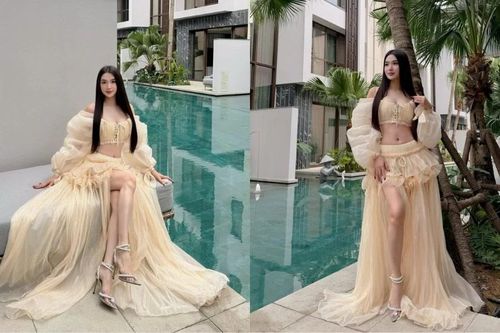 'Phú bà' Ngọc Loan khoe dáng không góc chết bên hồ bơi