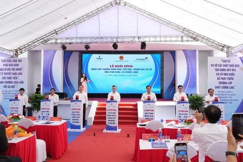 Khởi công nâng cấp hệ thống Trường Mầm non, Tiểu học và THCS Vĩnh Phú Đông