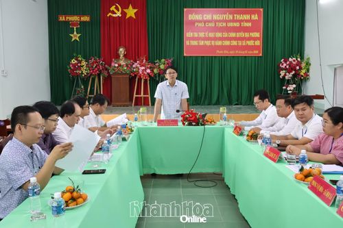 Phó Chủ tịch UBND tỉnh Nguyễn Thanh Hà làm việc với 2 xã Phước Hữu và Phước Hà