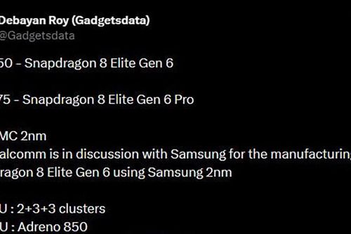 Galaxy S27 Ultra rò rỉ sức mạnh từ chip Snapdragon 8 Elite Gen 6 Pro mới