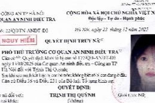 Công an Hà Nội truy nã một phụ nữ về hành vi tổ chức cho người khác trốn đi nước ngoài