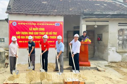Khởi công xây dựng 10 căn nhà Chữ thập đỏ cho các hộ dân xã Diên Điền