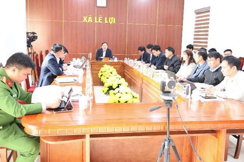 Phó Bí thư Tỉnh ủy Nguyễn Tuấn Anh làm việc với Ban Thường vụ Đảng ủy xã Lê Lợi