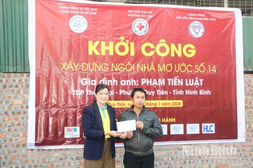 Khởi công xây dựng Ngôi nhà mơ ước cho gia đình có hoàn cảnh đặc biệt khó khăn tại phường Duy Tiên