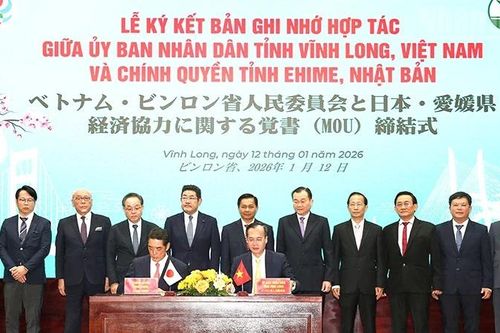 Vĩnh Long ký kết hợp tác với tỉnh Ehime (Nhật Bản)