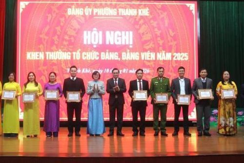 Thành lập 33 tổ chức cơ sở Đảng trực thuộc Đảng bộ phường Thanh Khê