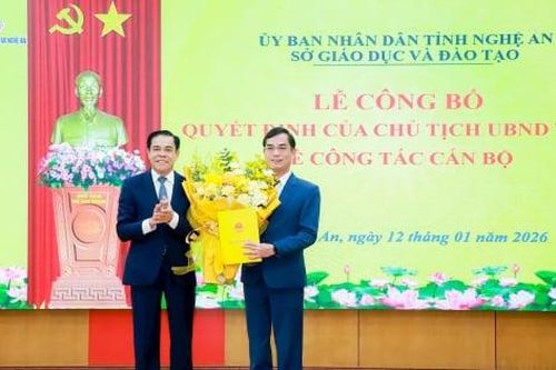 Ông Nguyễn Văn Khoa giữ chức Giám đốc Sở Giáo dục và Đào tạo Nghệ An