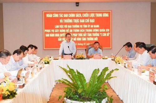 Trưởng ban Chính sách, Chiến lược Trung ương định hướng đưa An Giang tăng trưởng hai con số
