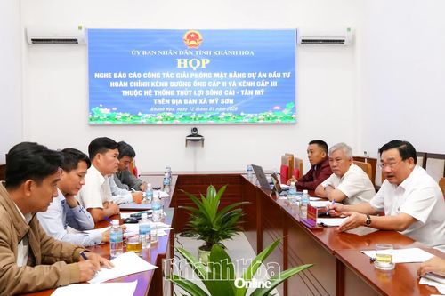 Khẩn trương giải phóng mặt bằng Dự án đầu tư hoàn chỉnh kênh đường ống cấp II và kênh cấp III thuộc hệ thống thủy lợi Sông Cái - Tân Mỹ