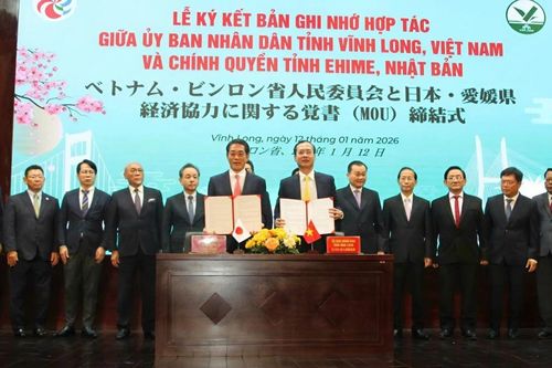Vĩnh Long mở rộng hợp tác kinh tế với tỉnh Ehime, Nhật Bản