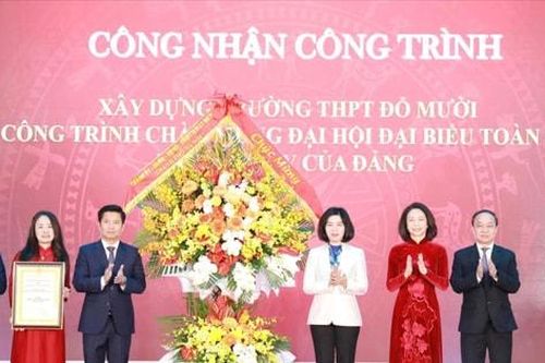Hà Nội gắn biển Công trình chào mừng Đại hội XIV của Đảng