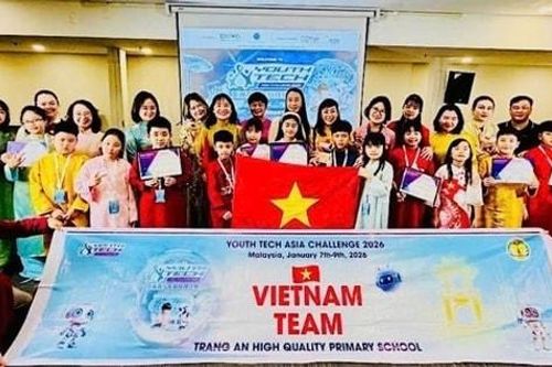 Học sinh Trường Tiểu học Chất lượng cao Tràng An đạt thành tích xuất sắc tại Cuộc thi Công nghệ trẻ châu Á