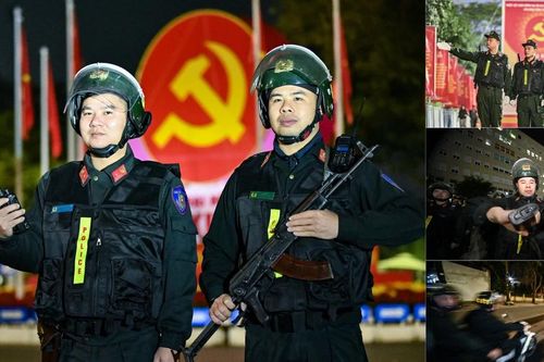 Xuyên đêm cùng những 'lá chắn thép' gác bình yên phục vụ Đại hội Đảng lần thứ XIV