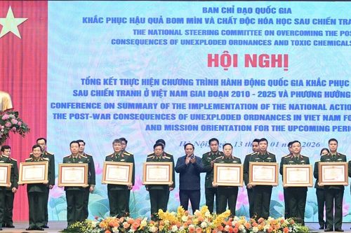 Thủ tướng Phạm Minh Chính dự Hội nghị tổng kết thực hiện Chương trình hành động quốc gia khắc phục hậu quả bom mìn sau chiến tranh ở Việt Nam