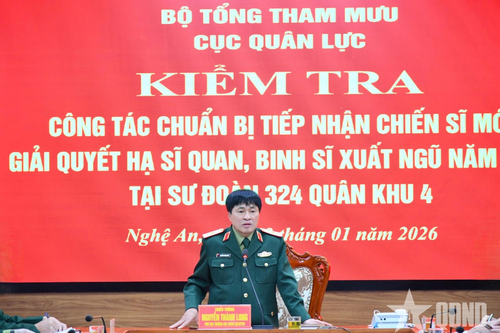 Sư đoàn 324 làm tốt công tác chuẩn bị tiếp nhận chiến sĩ mới năm 2026