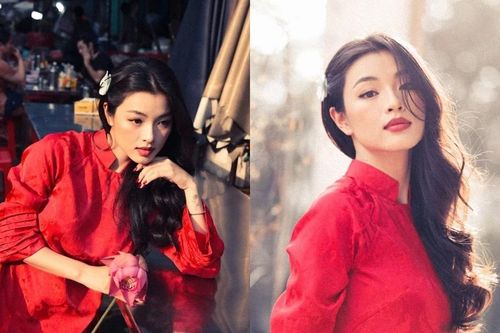 Phạm Nguyễn Lan Thy diện áo dài đỏ, thần thái điện ảnh gây thương nhớ