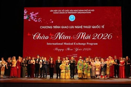 Đặc sắc giao lưu nghệ thuật quốc tế 'Chào năm mới 2026' mừng Đại hội XIV của Đảng