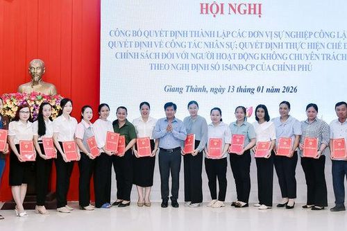 Xã Giang Thành thành lập các đơn vị sự nghiệp công lập